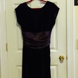 NWOT Patty O'Neil Women's Eggplant Velvet Dress, Size 16